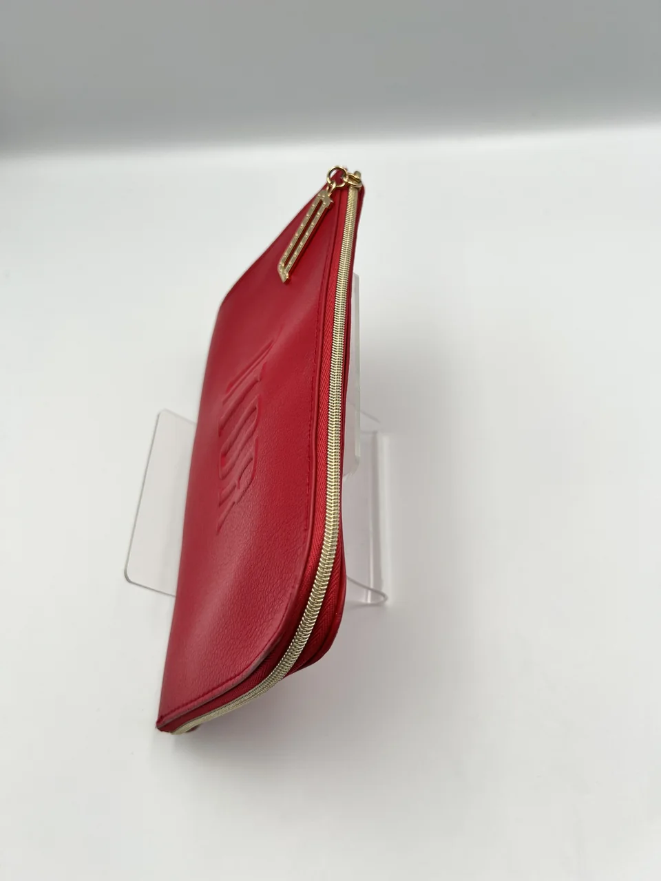 CHRISTIAN DIOR RED L-ZIP COSMETIC POUCH view 9