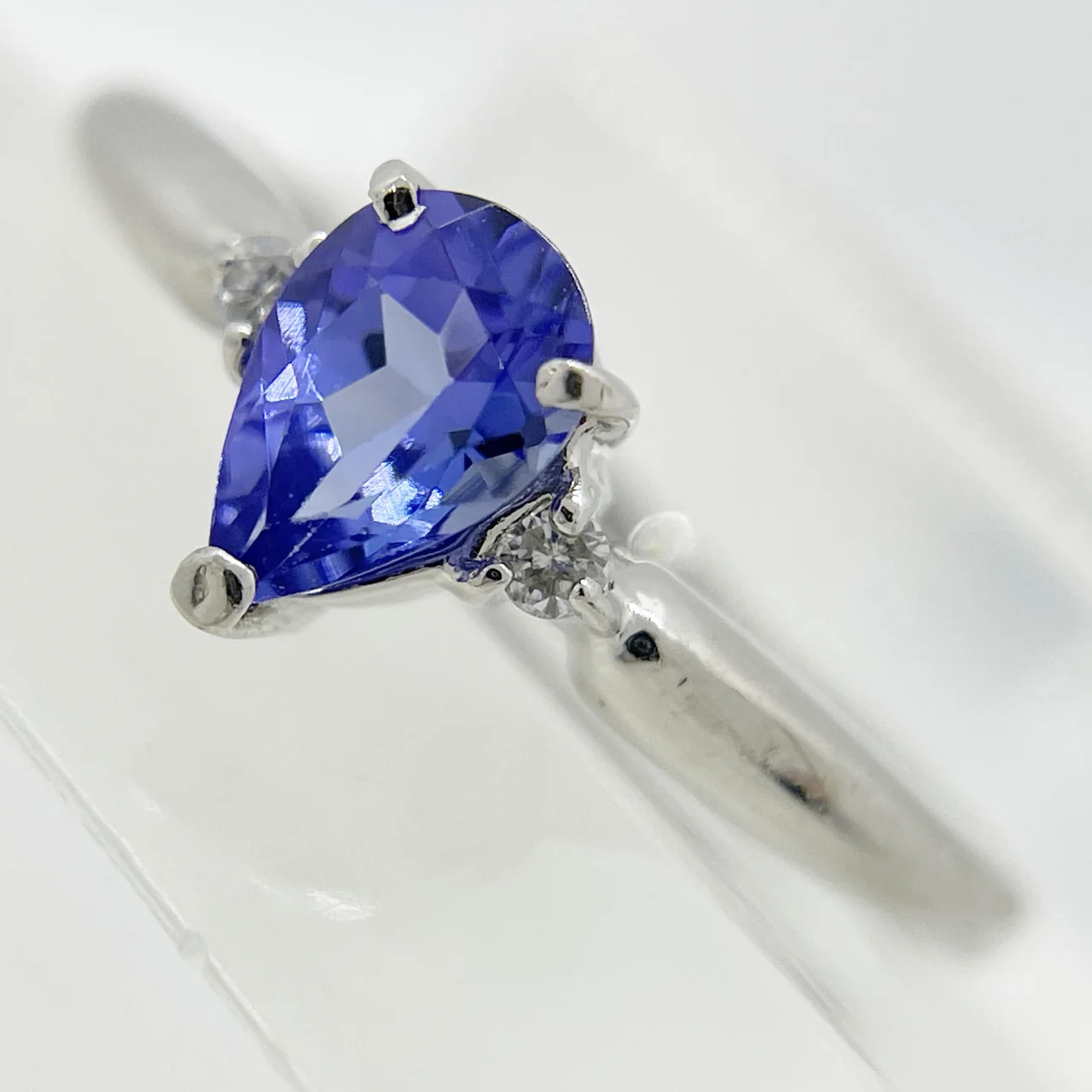 PT900 COLORED STONE RING DFD0.03CT 2.1G view 3