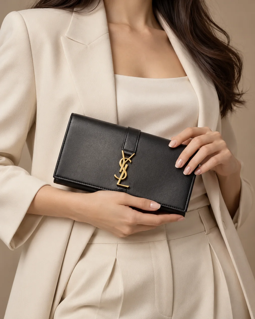 SAINT LAURENT LONG WALLET (BLACK) hover