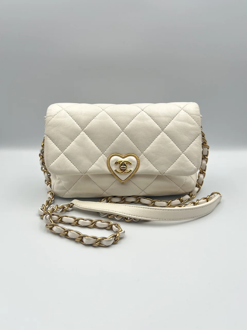 AD-1 58-8 CHANEL MATELASSE MINI FLAP CHAIN SHOULDER BAG hover
