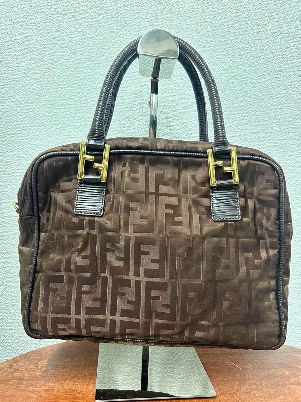 FENDI ZUCCA TWO-WAY BAG (BROWN)