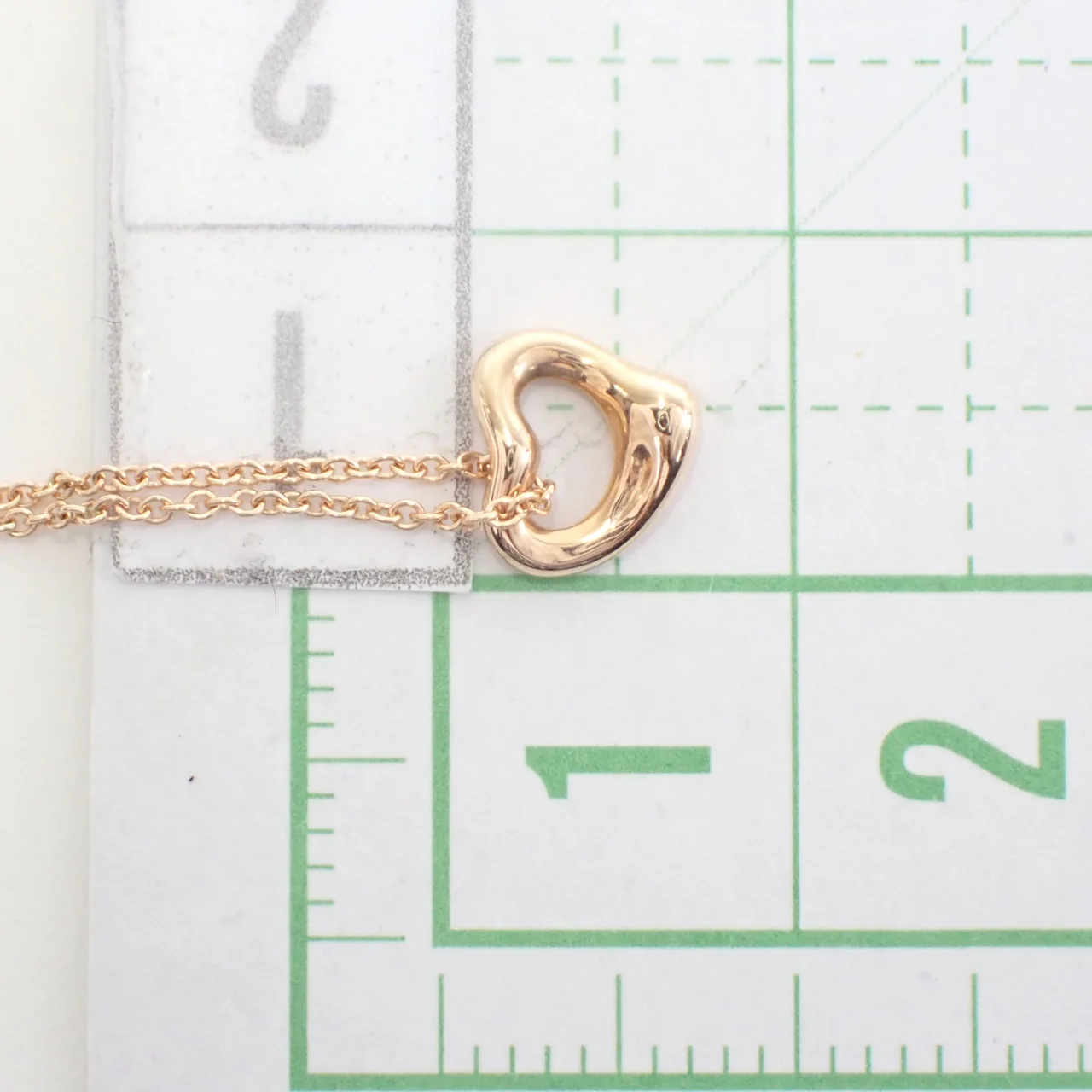 750PG TIFFANY&CO. OPEN HEART NECKLACE 1.6G view 6