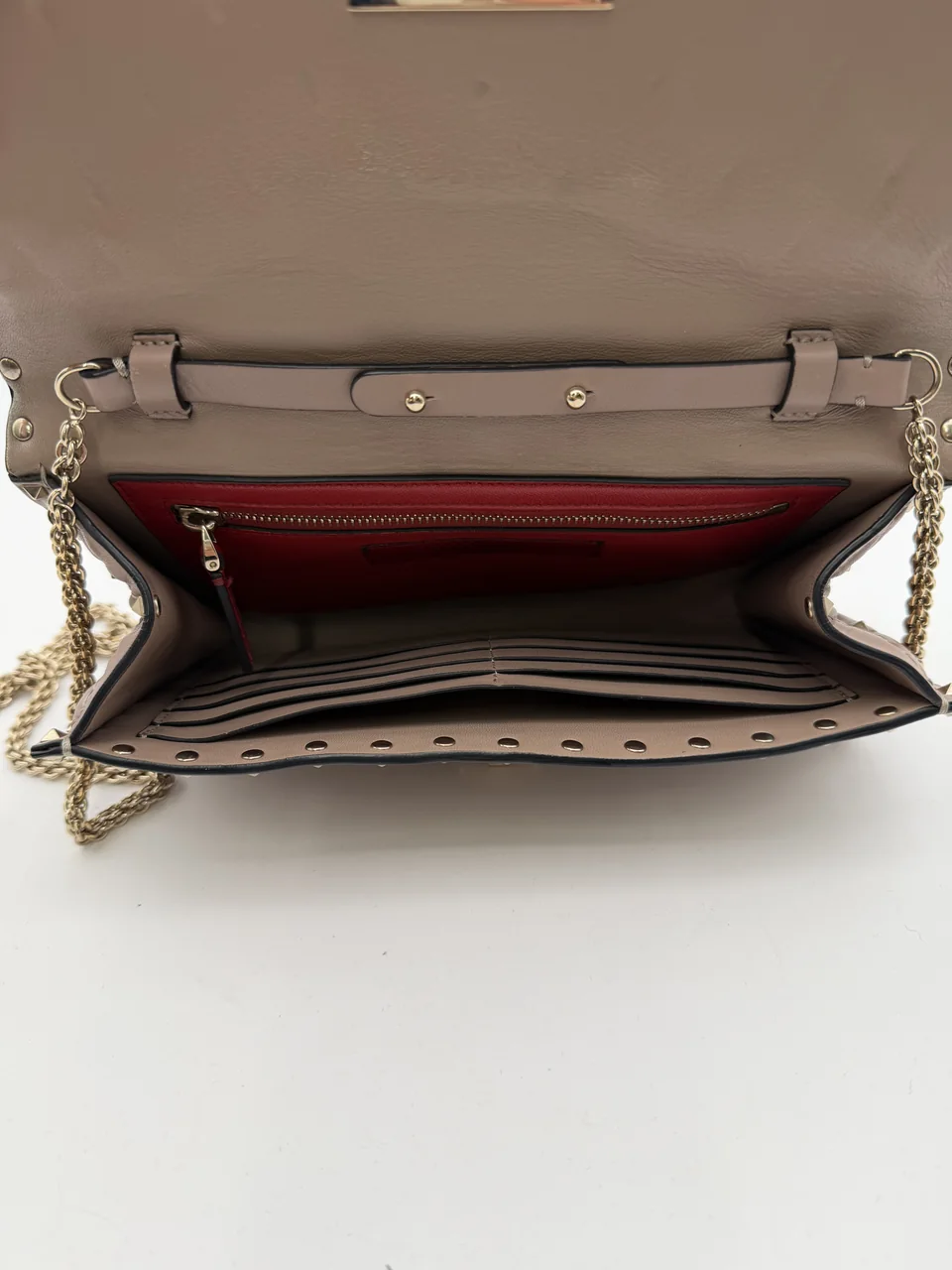 VALENTINO ROCK STUF CHAIN BAG (PINK) hover