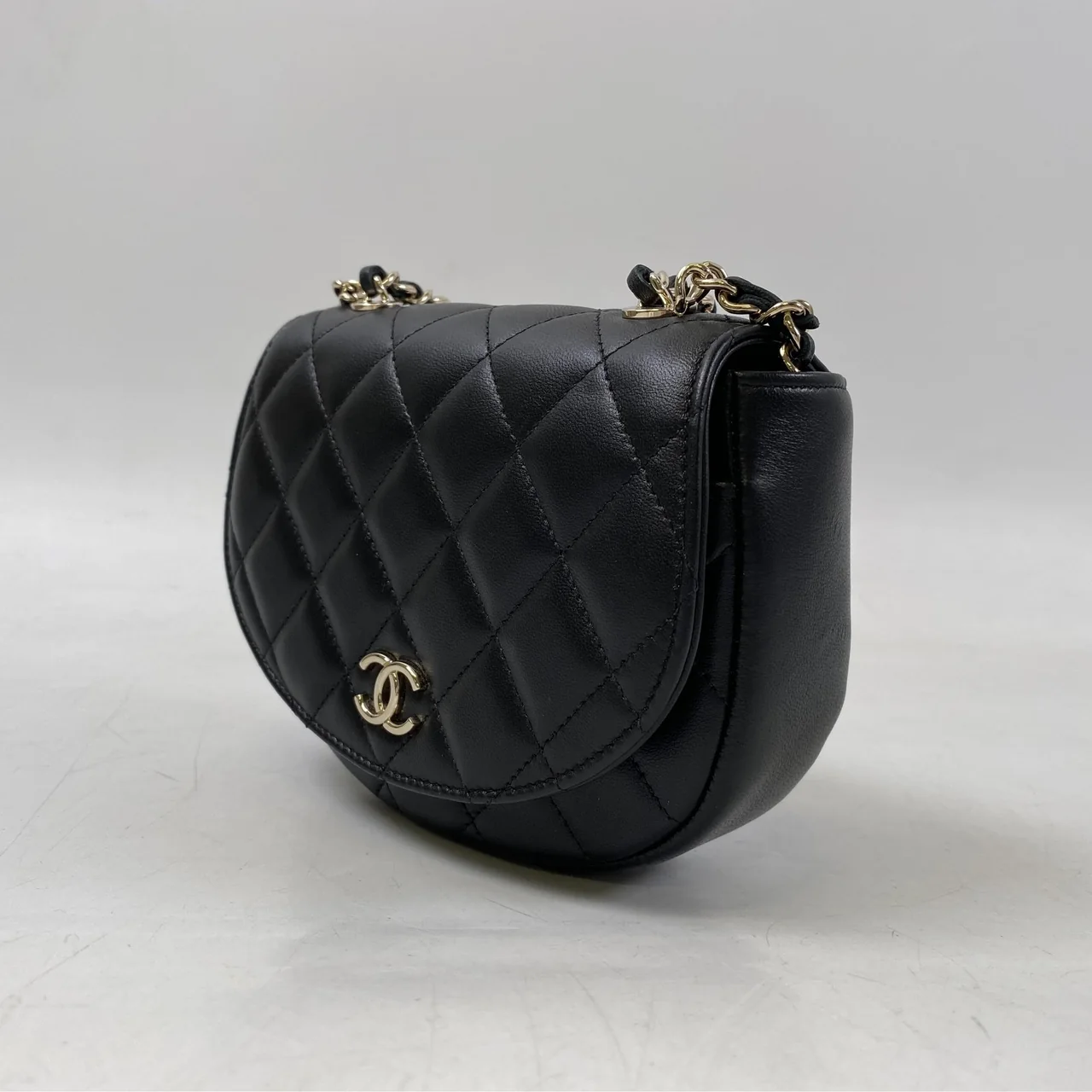 CHANEL LAMB SKIN MATELASSE TWO-WAY SHOULDER BAG view 12