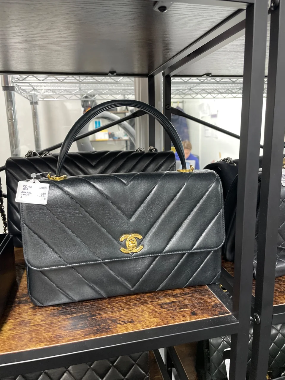 CHANEL LAMB SKIN CHAIN SHOULDER BAG view 3