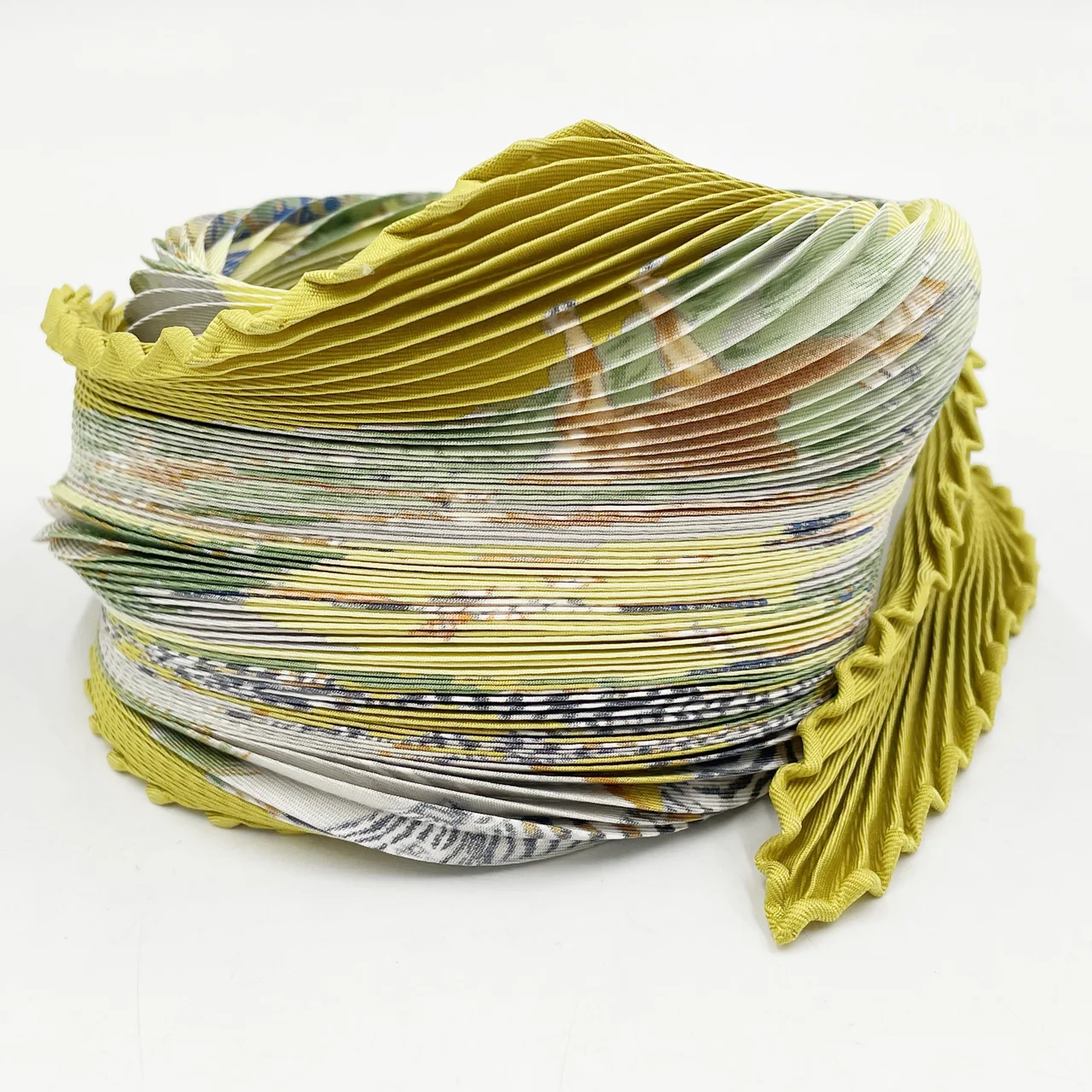 HERMES PLEATED SCARF (GREEN)