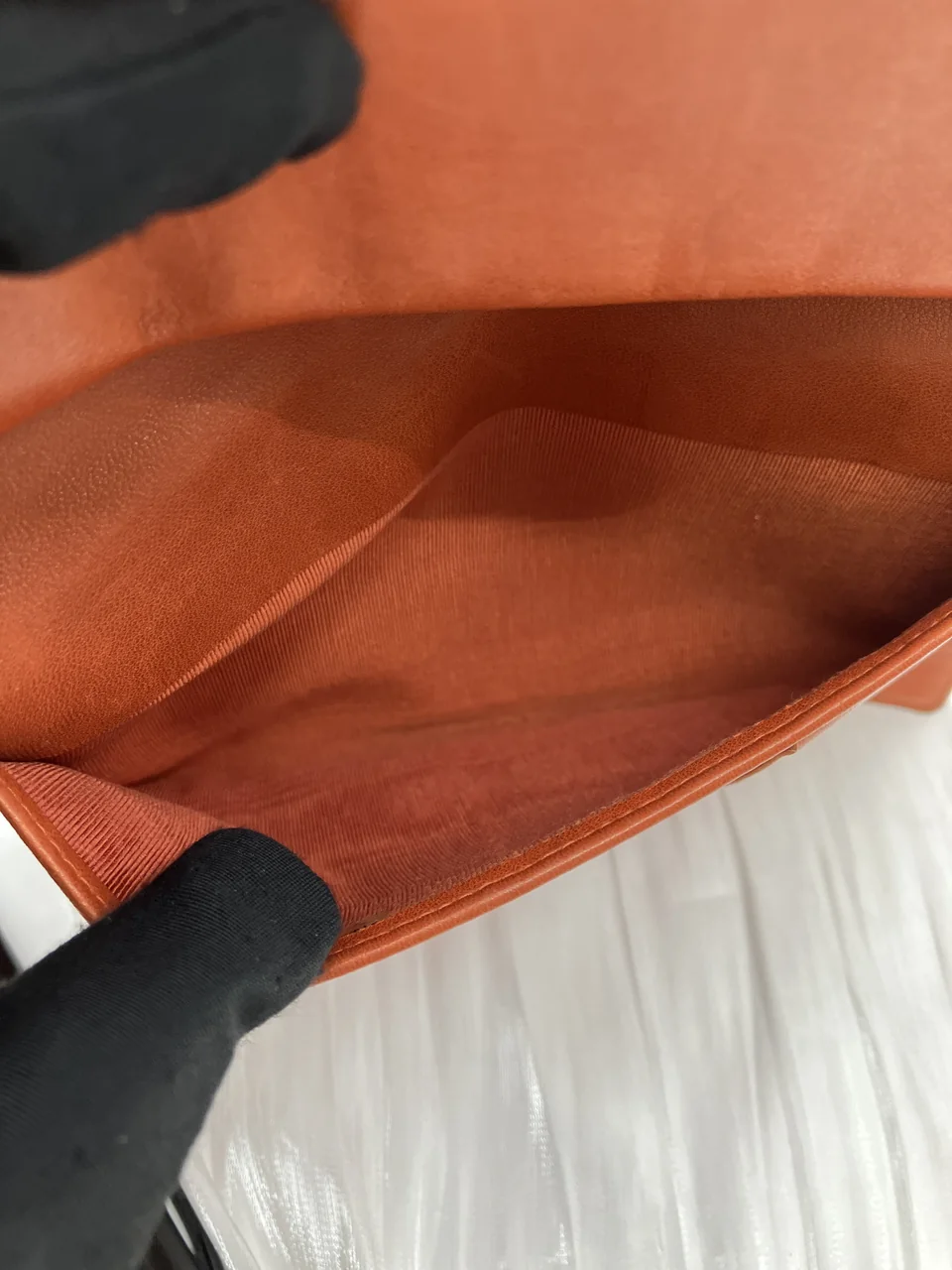 CHANEL CAVIAR LONG WALLET (ORANGE) view 12