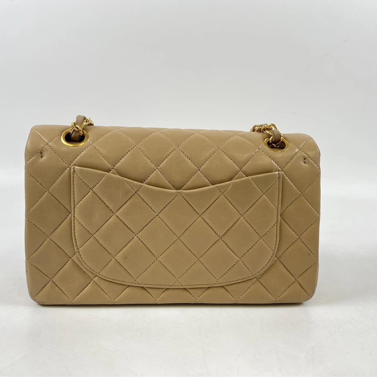 CHANEL LAMB SKIN DOUBLE FLAP view 19