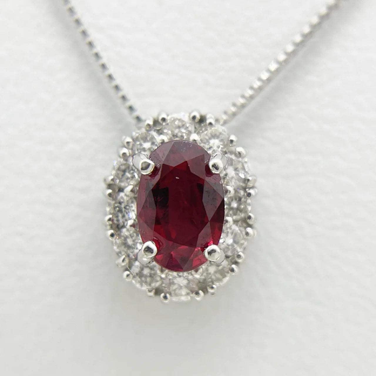 PT850/PT900 RUBY NECKLACE R0.72CT FD0.19CT 2.9G