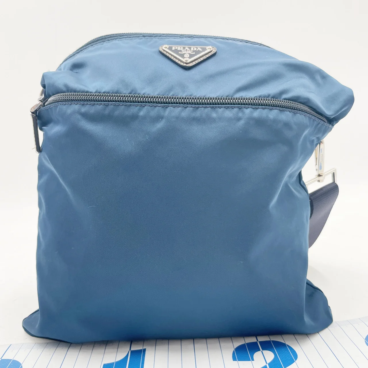 PRADA NYLON SHOULDER BAG (BLUE)