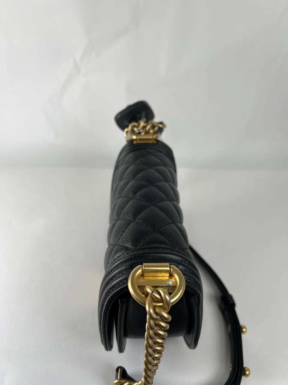 CHANEL CAVIAR LE BOY MESSENGER BAG view 5