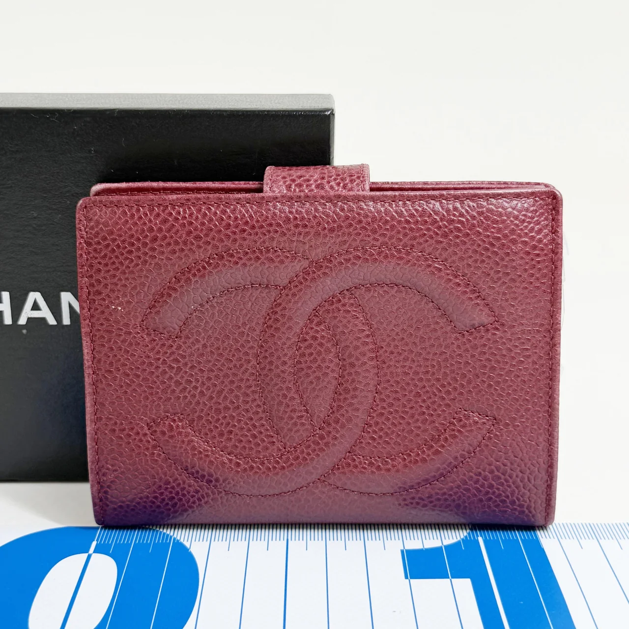 CHANEL CAVIAR COCO MARK BIFOLD WALLET
