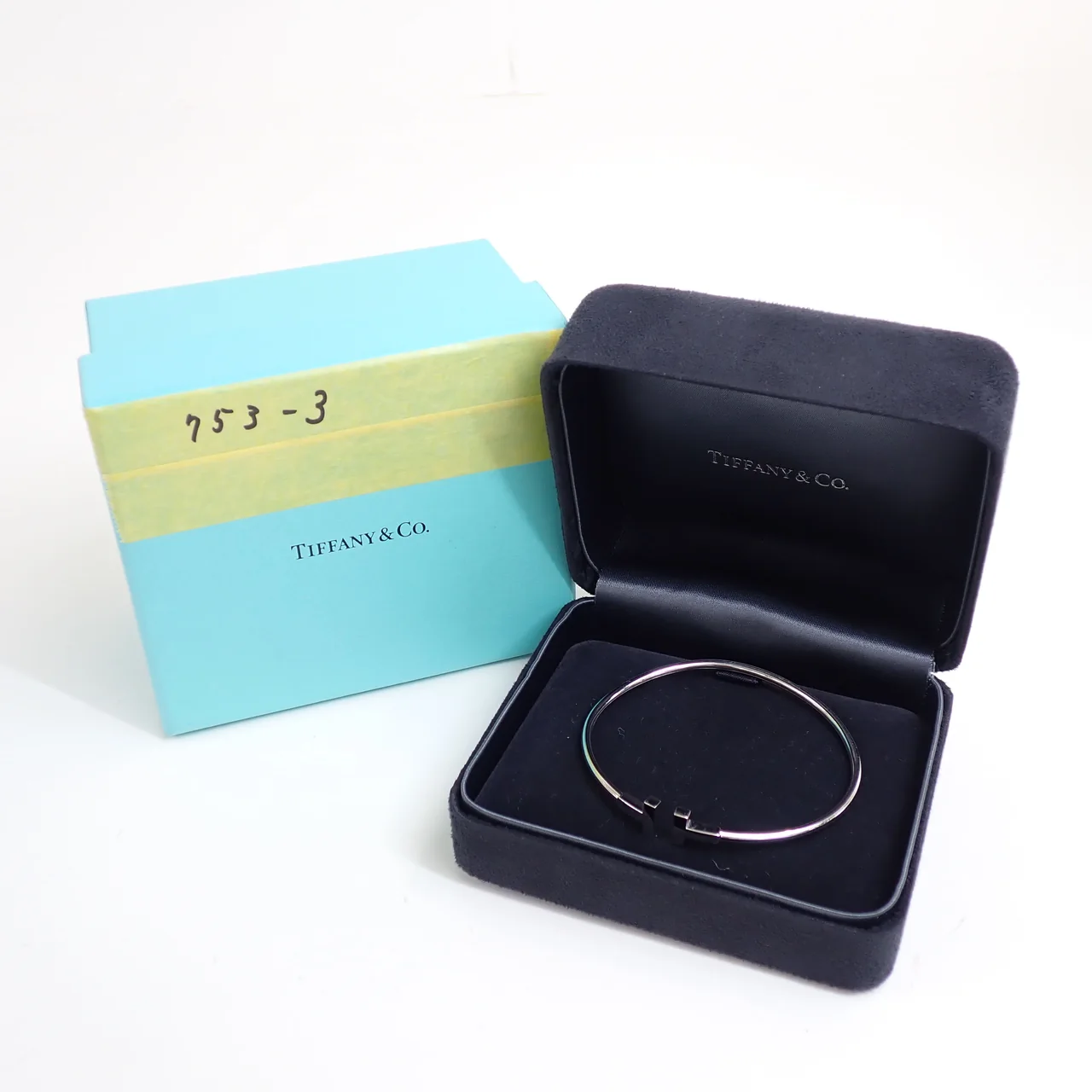 750WG TIFFANY&CO. T-WIRE BANGLE 9.0G view 9
