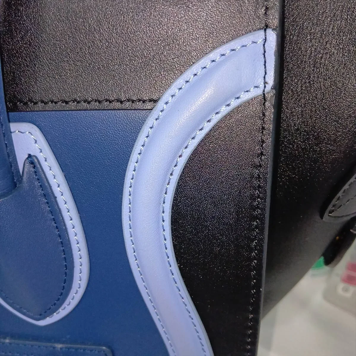 CELINE LUGGAGE MINI SHOPPER (BLACK/BLUE) view 11
