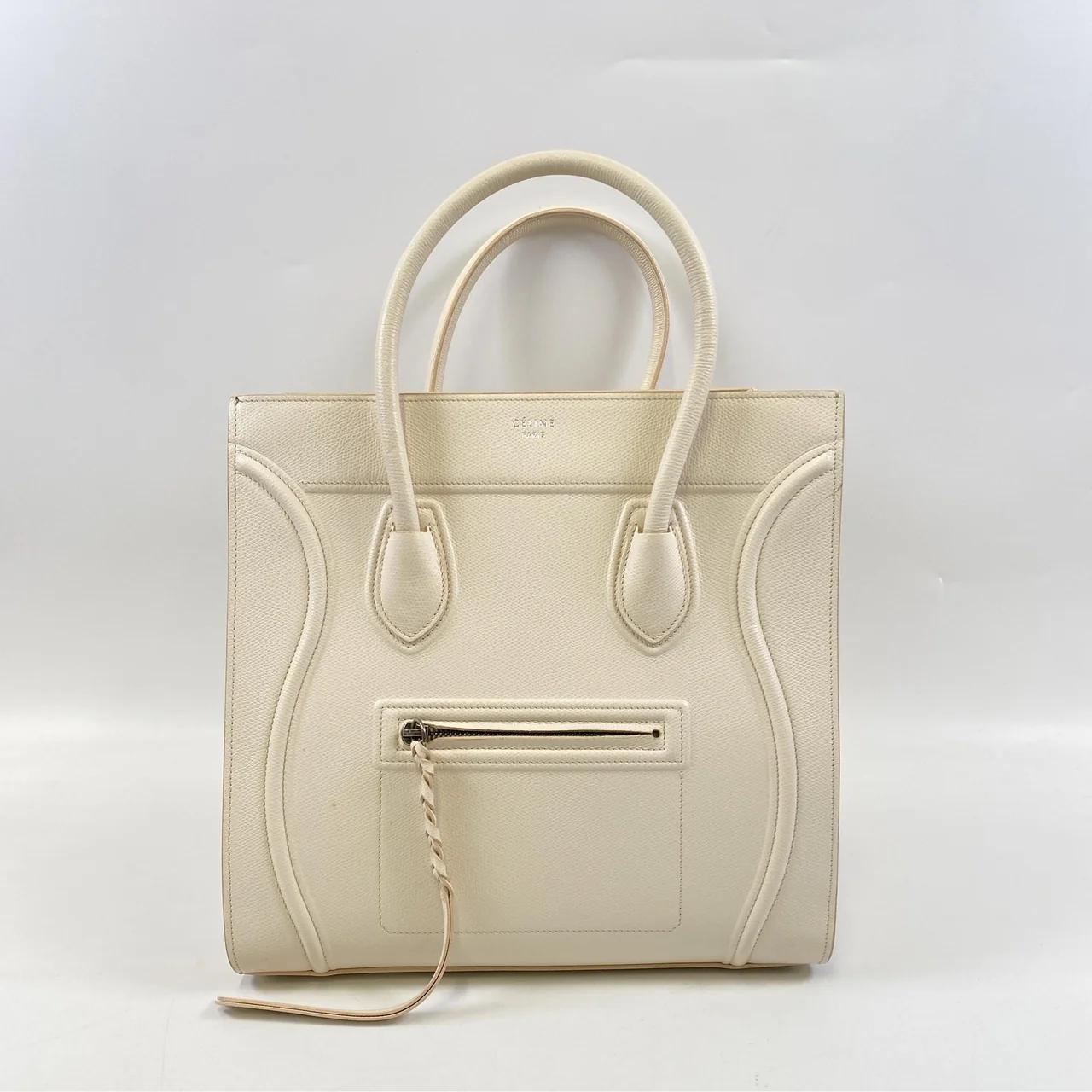 CELINE LUGGAGE PHANTOM HANDBAG (WHITE)