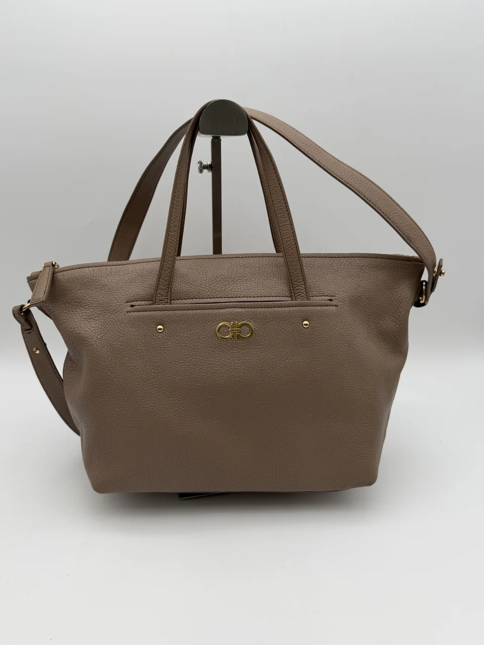 SALVATORE FERRAGAMO TWO-WAY BAG (BEIGE)