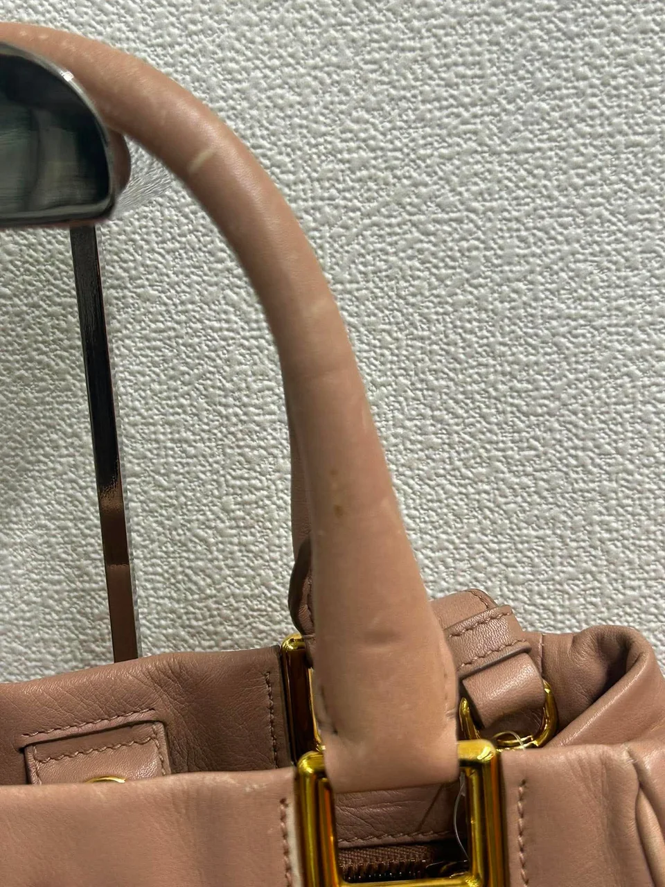 BM-60 1454-3 PRADA TWO-WAY HANDBAG (BEIGE) view 7