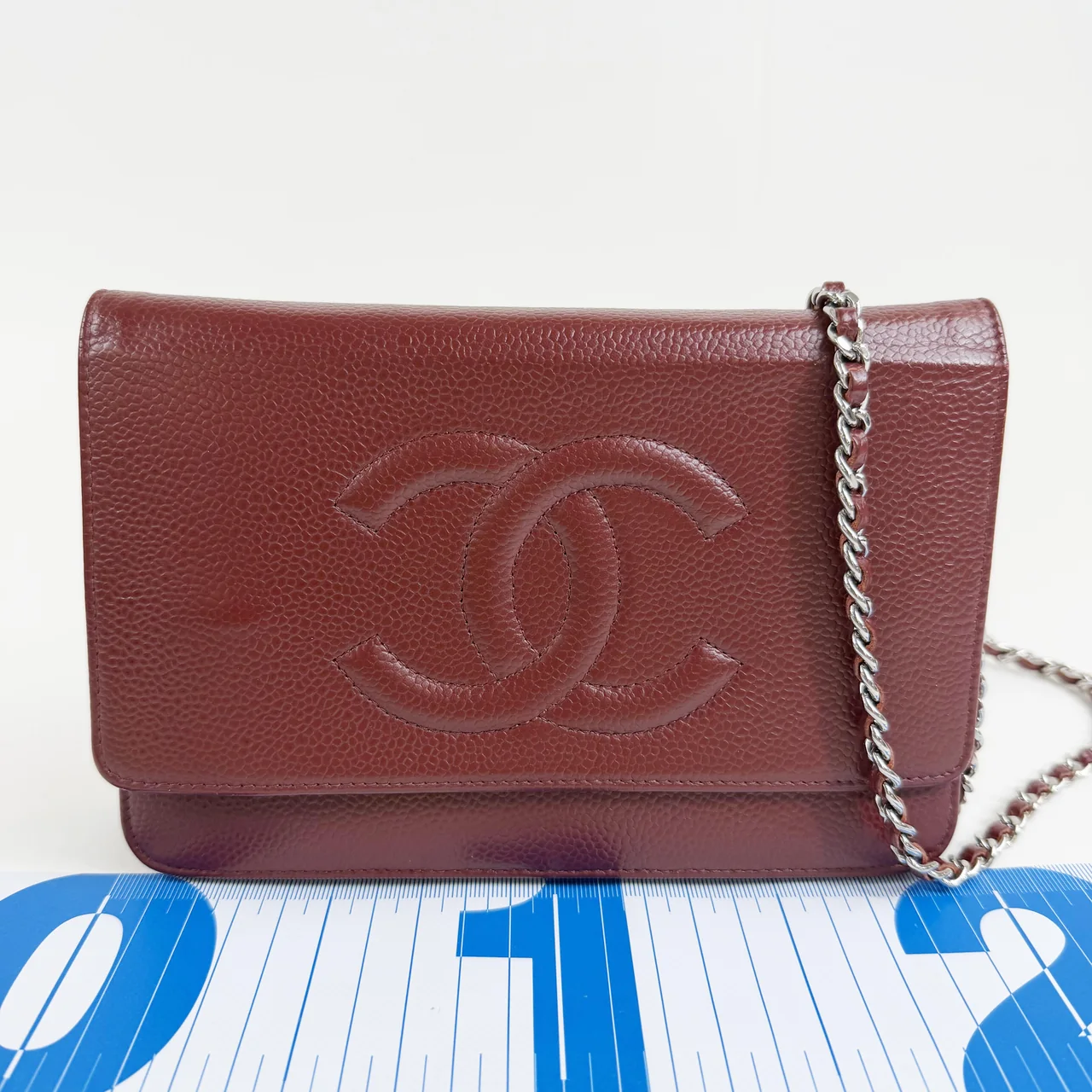 CHANEL CAVIAR TIMELESS CC WALLET-ON-CHAIN