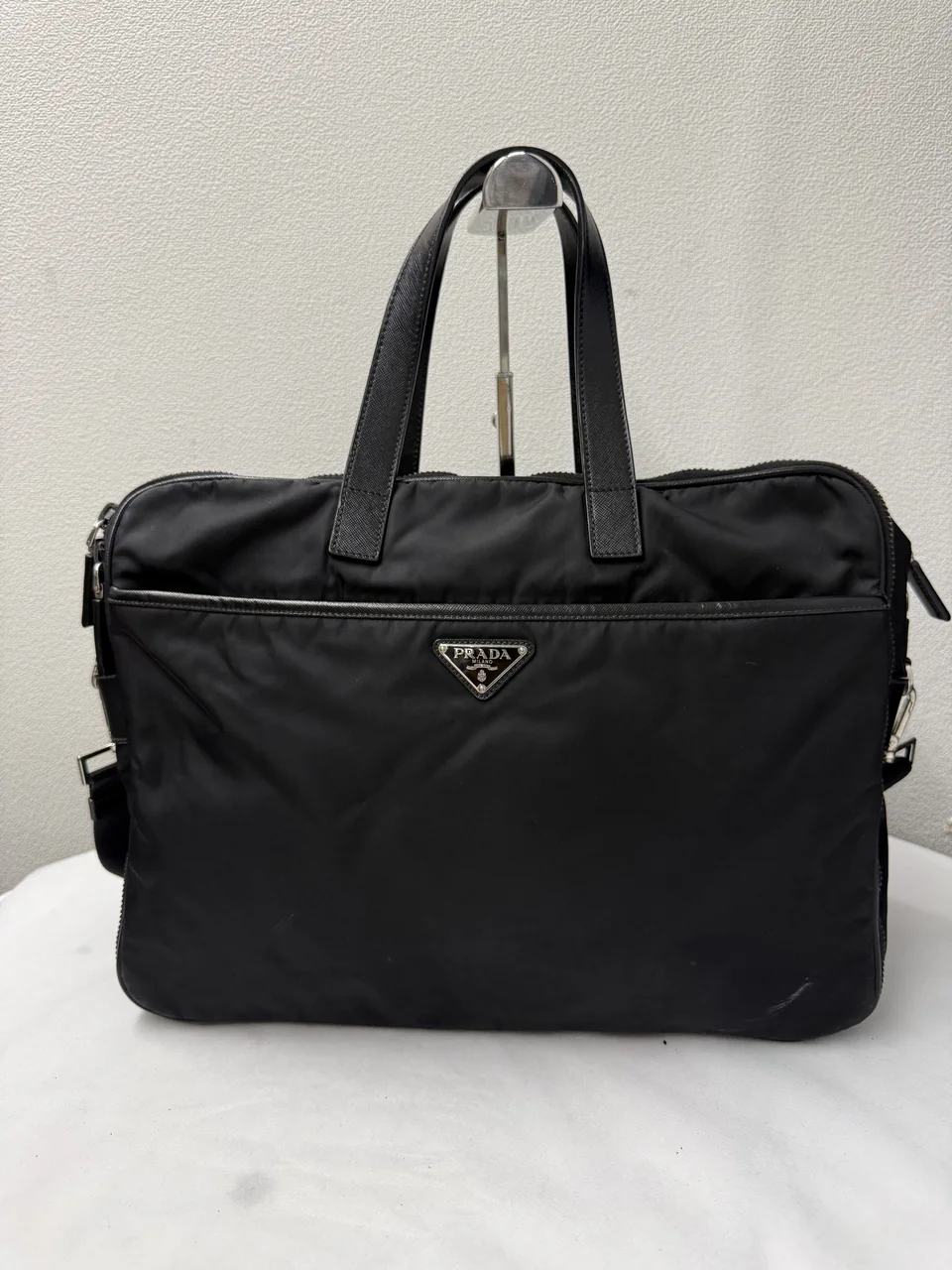 PRADA NYLON TWO-WAY SHOULDER BAG (BLACK)