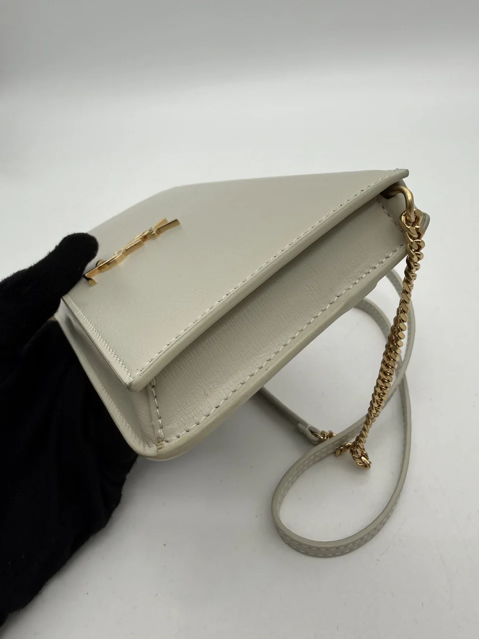 SAINT LAURENT PHONE HOLDER (IVORY) view 11