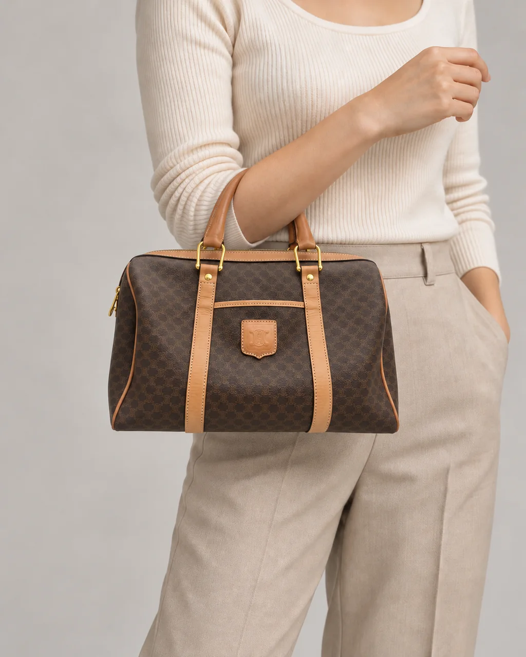 CELINE MACADAM MINI BOSTON