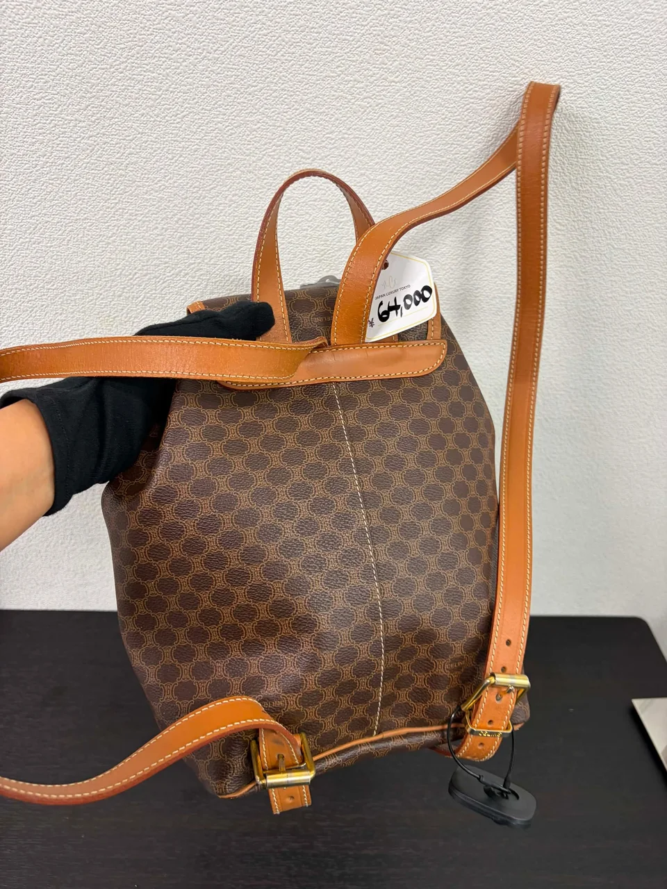 CELINE MACADAM BACKPACK (BROWN) view 12