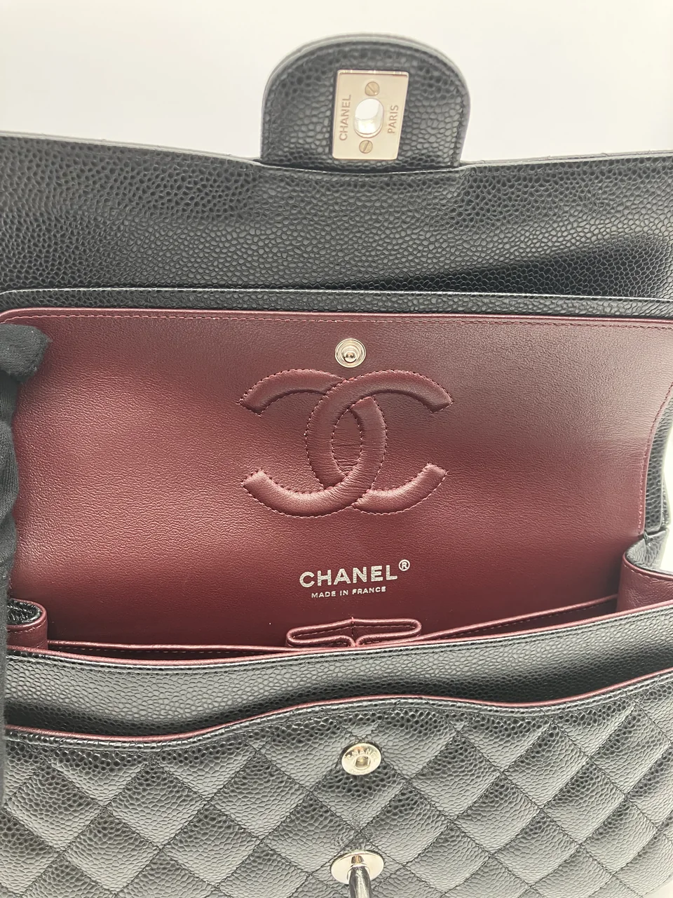 CHANEL CAVIAR DOUBLE FLAP MATELASSE 25 view 11