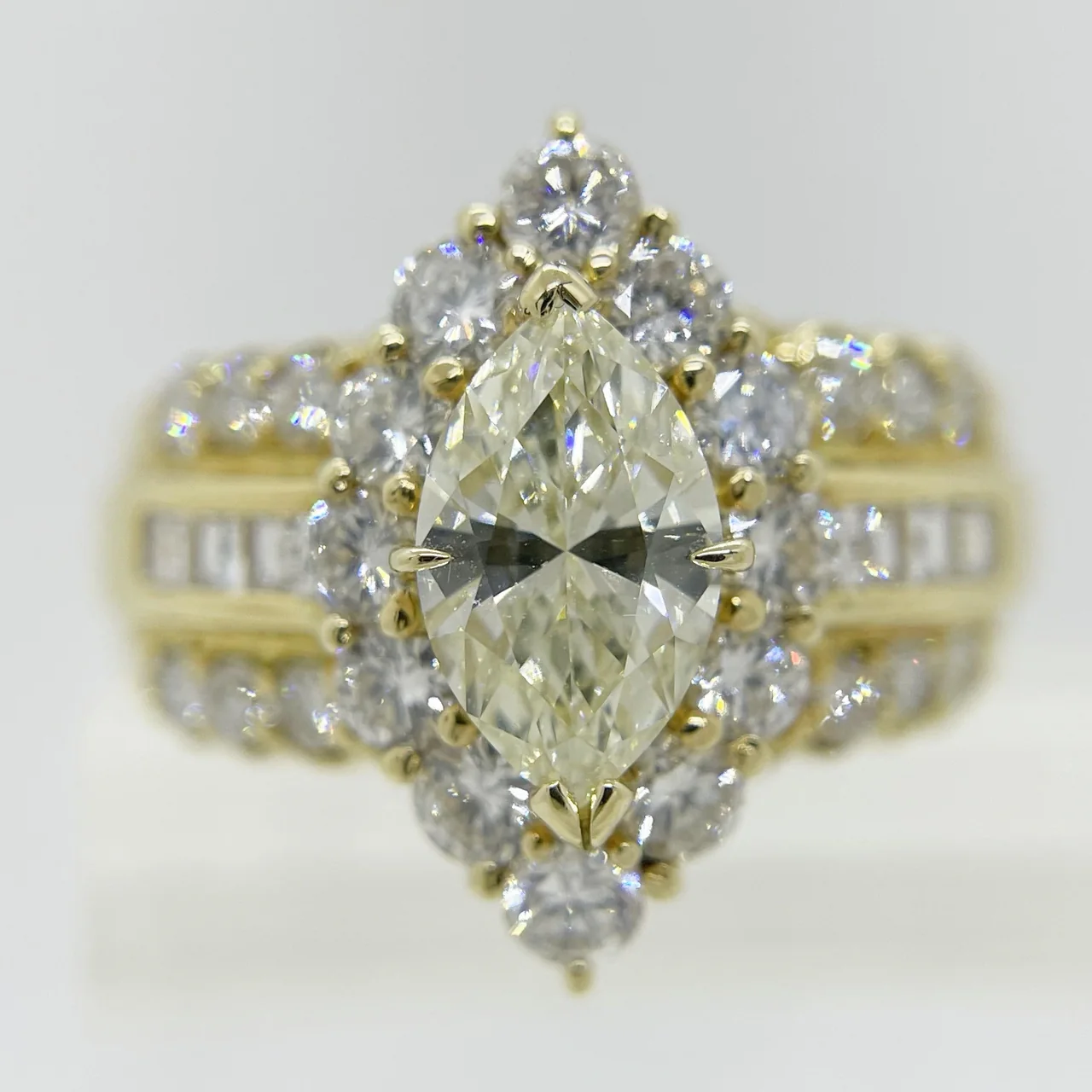 K18 DIAMOND RING D1.008CT (VLY-VS1) FD1.40CTS 12.3G