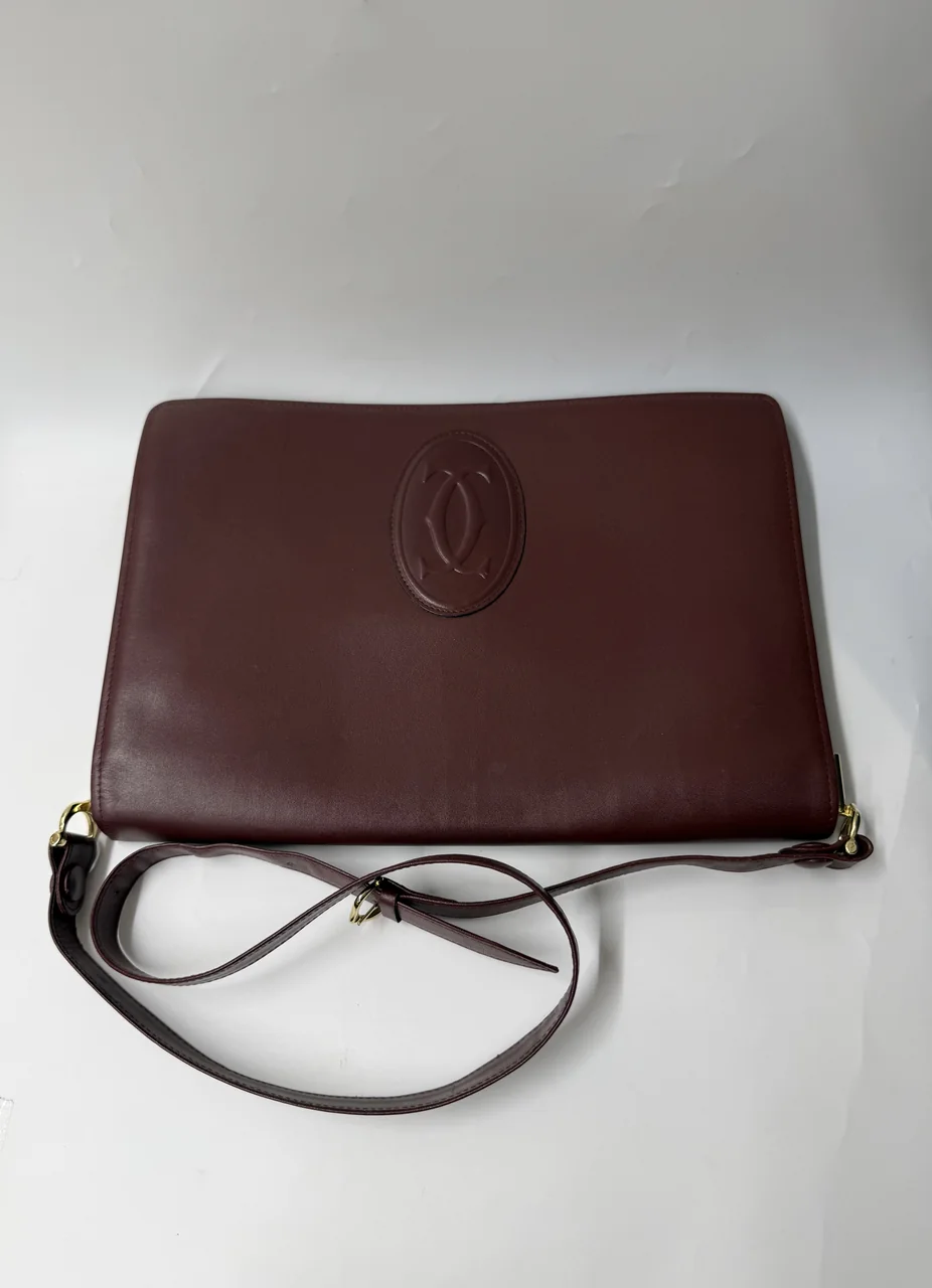 CARTIER MAST LINE SHOULDER BAG (BORDEAUX) view 6