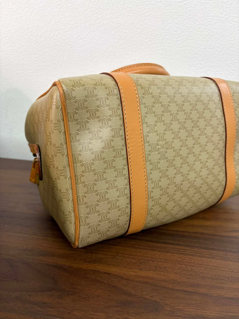 CELINE MACADAM HANDBAG (BEIGE) view 5