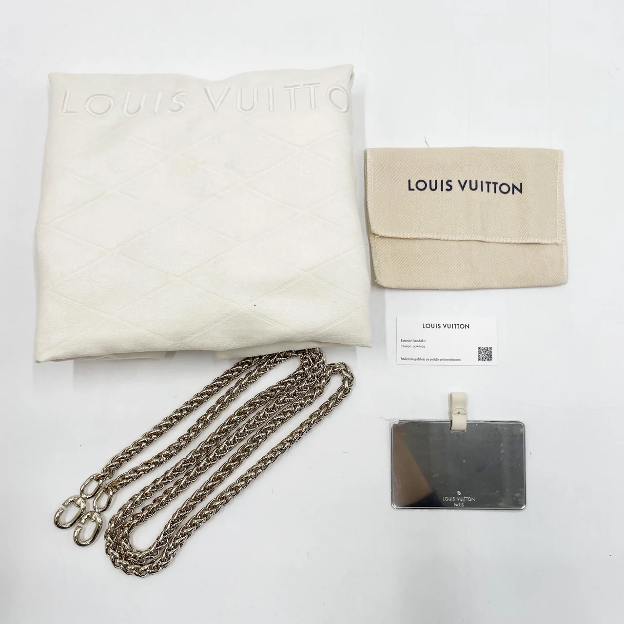 LV LAMB LEATHER GO-14 MALTAGE PM (VANILLA) view 14