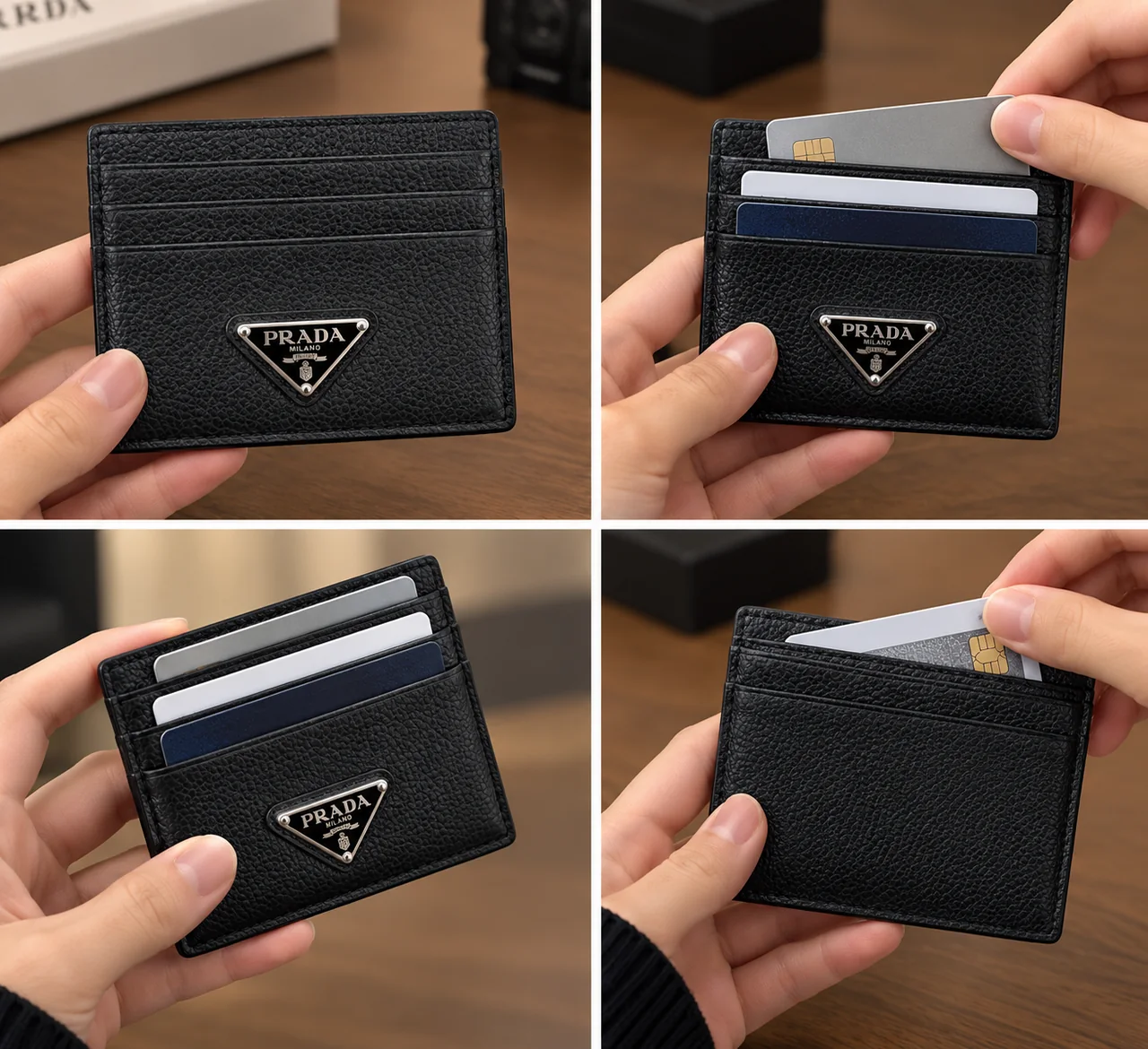 PRADA CARD CASE (BLACK) hover