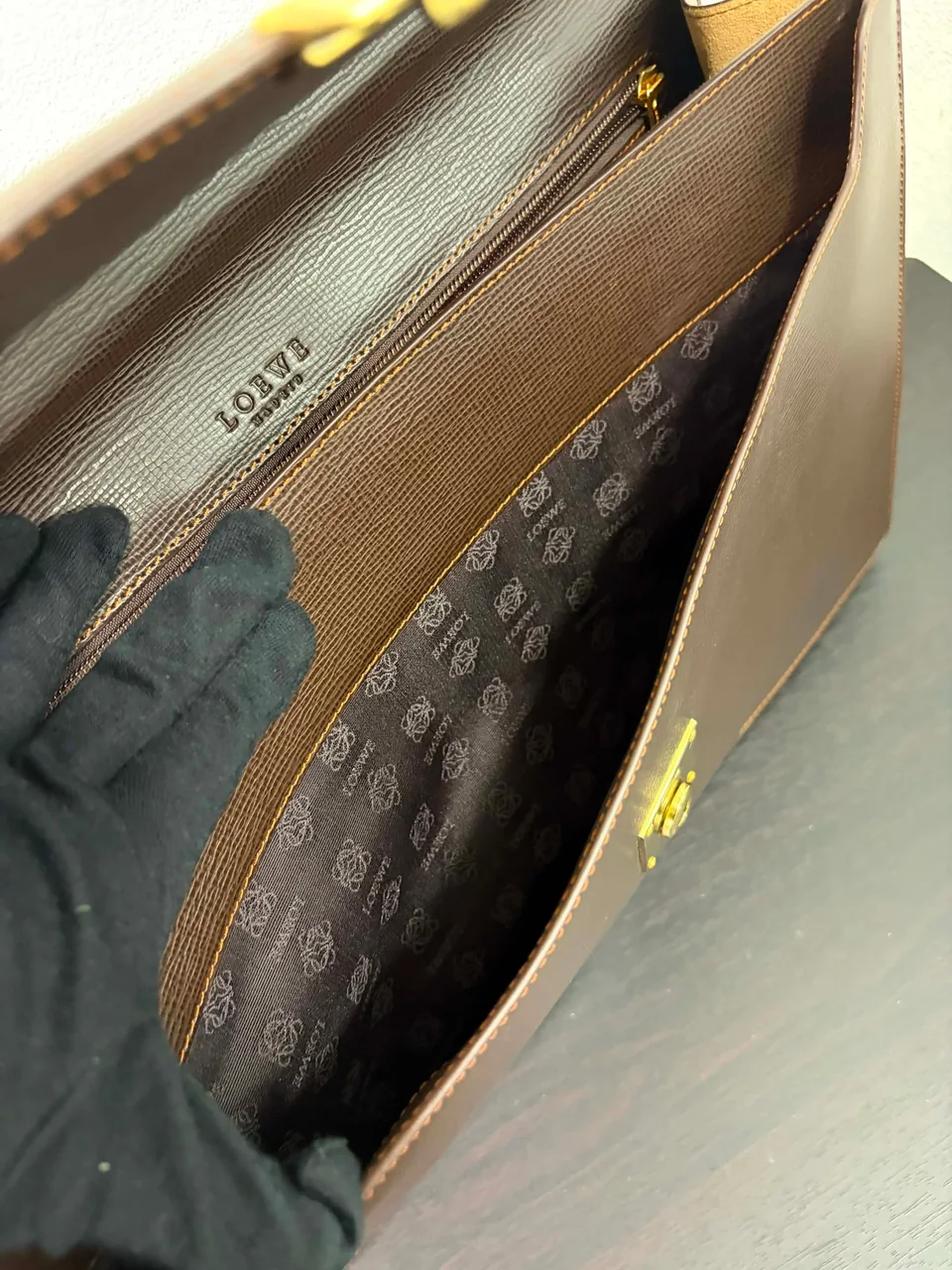 LOEWE BRIEFCASE (DARK BROWN) view 5