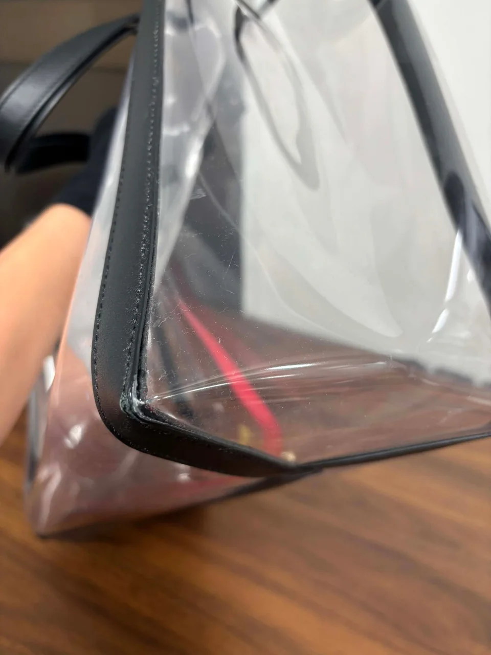 VALENTINO VINYL TOTE BAG (BLACK) view 4