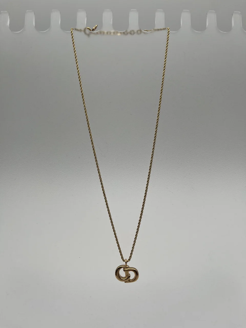 DIOR LOGO TWIST CIRCLE NECKLACE view 7