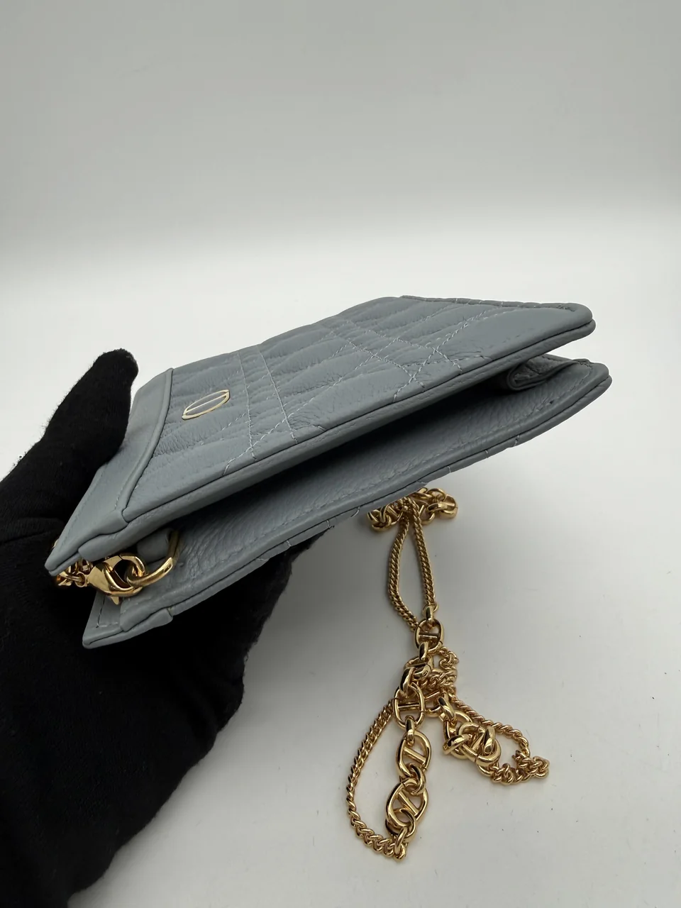 DIOR CANAGE WALLET-ON-CHAIN (LIGHT BLUE) view 5