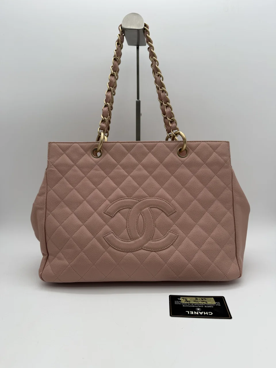CHANEL CAVIAR COCO MARK CHAIN SHOULDER TOTE (6 SERIAL CODE)
