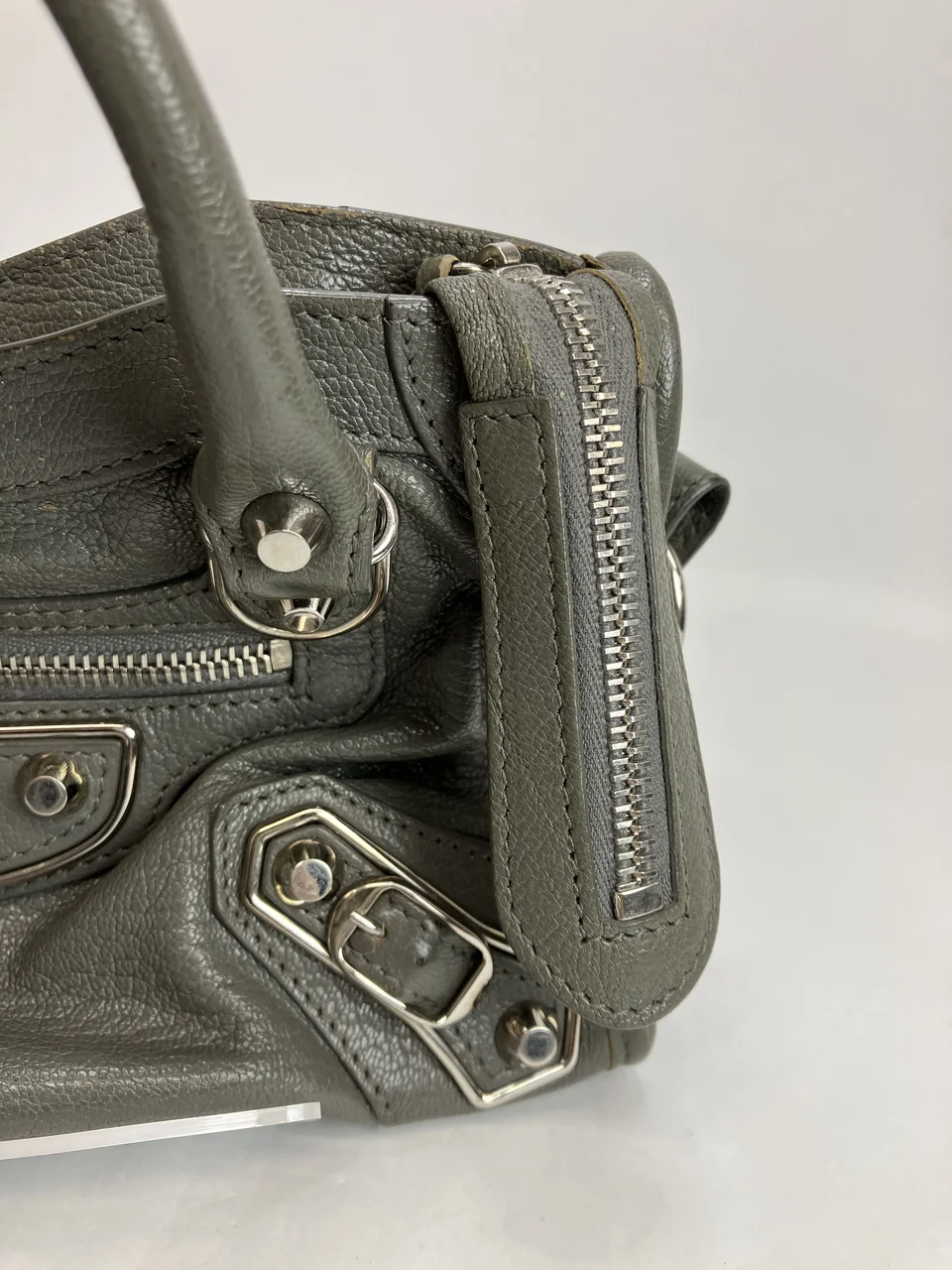 BALENCIAGA NEO CITY TWO-WAY MINI BAG (GRAY) view 13