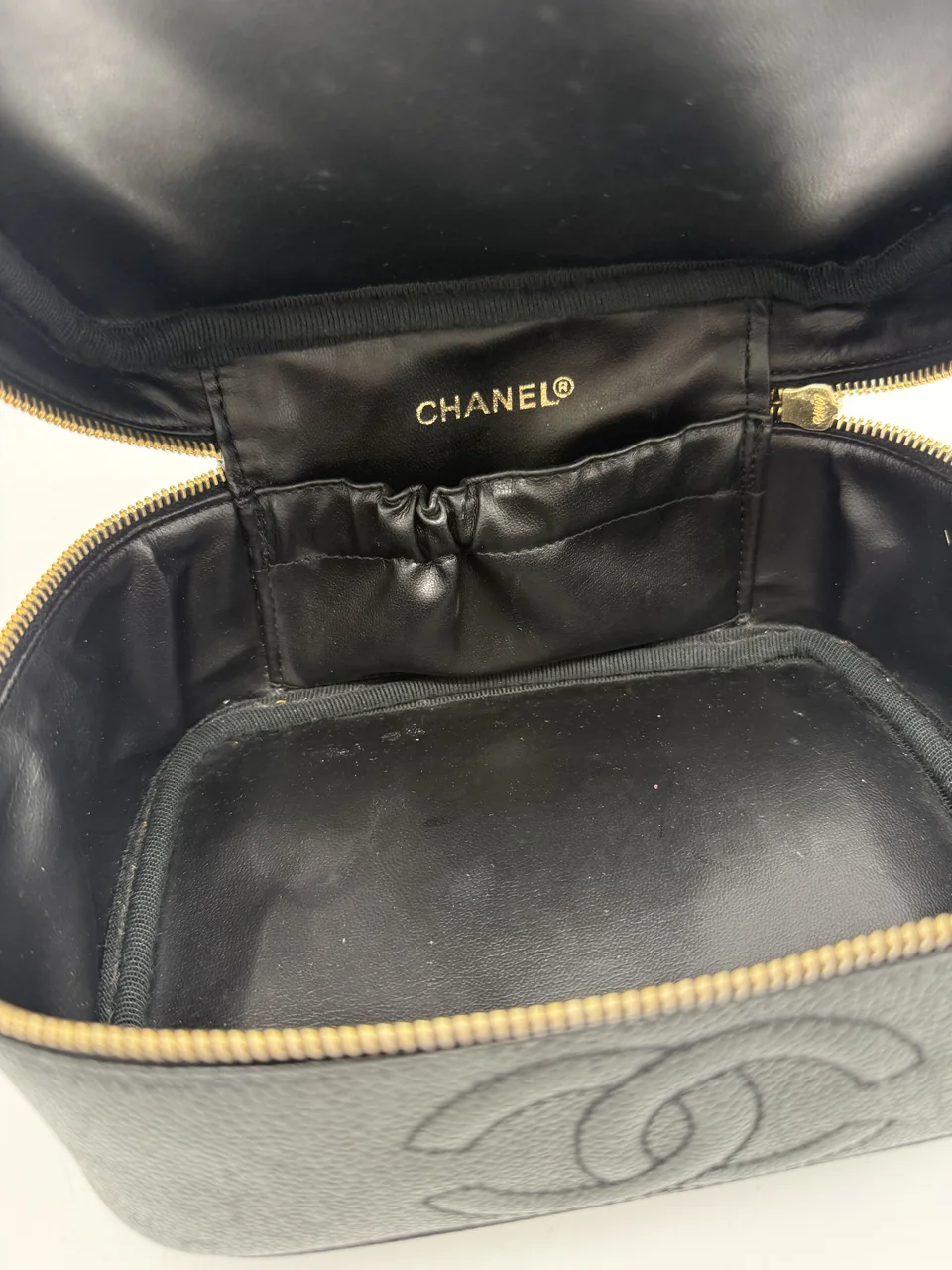 CHANEL CAVIAR COCO MARK VANITY BAG view 10