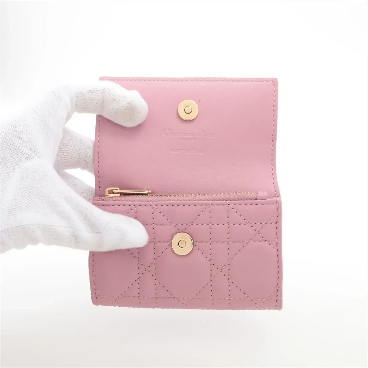 DIOR CANNAGE LADY DIOR COIN PURSE (PINK) view 7