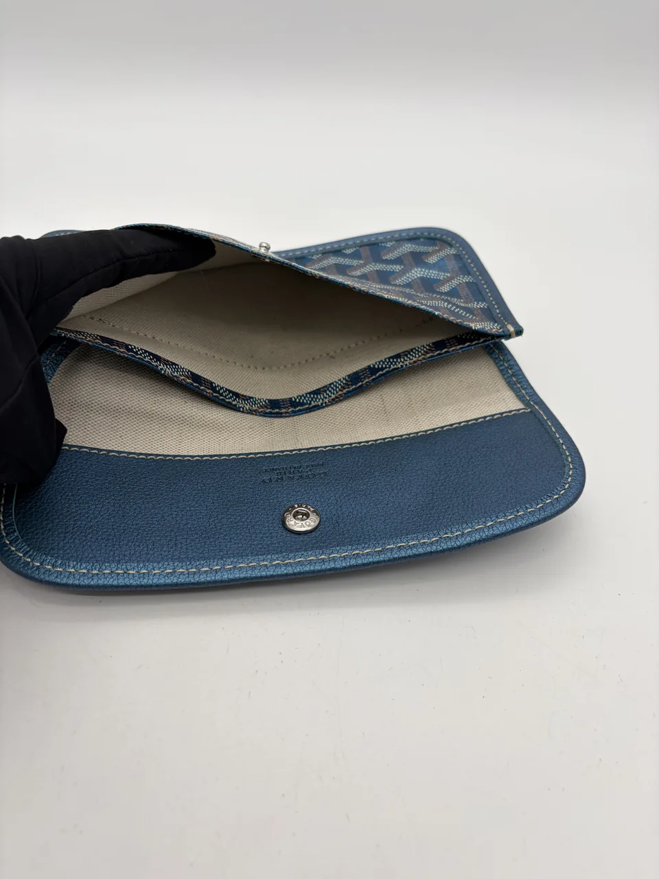 GOYARD SAINT LOUIS PM POUCH (BLUE) view 7