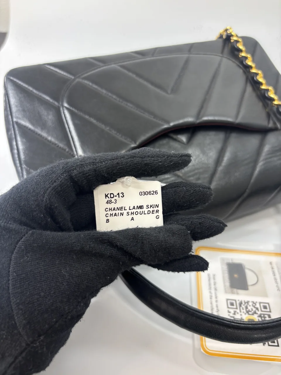 CHANEL LAMB SKIN CHAIN SHOULDER BAG view 12