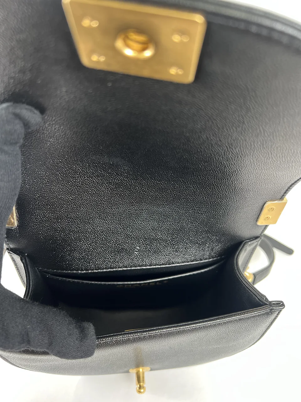 CHANEL CAVIAR LE BOY MESSENGER BAG view 13