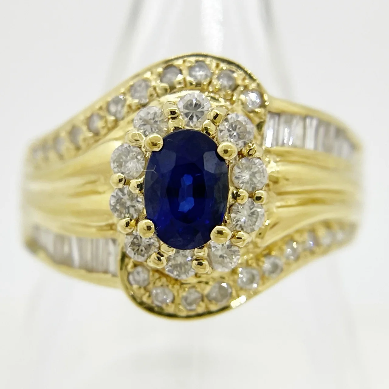 K18 SAPPHIRE RING S0.76CT FD0.78CT 7.6G