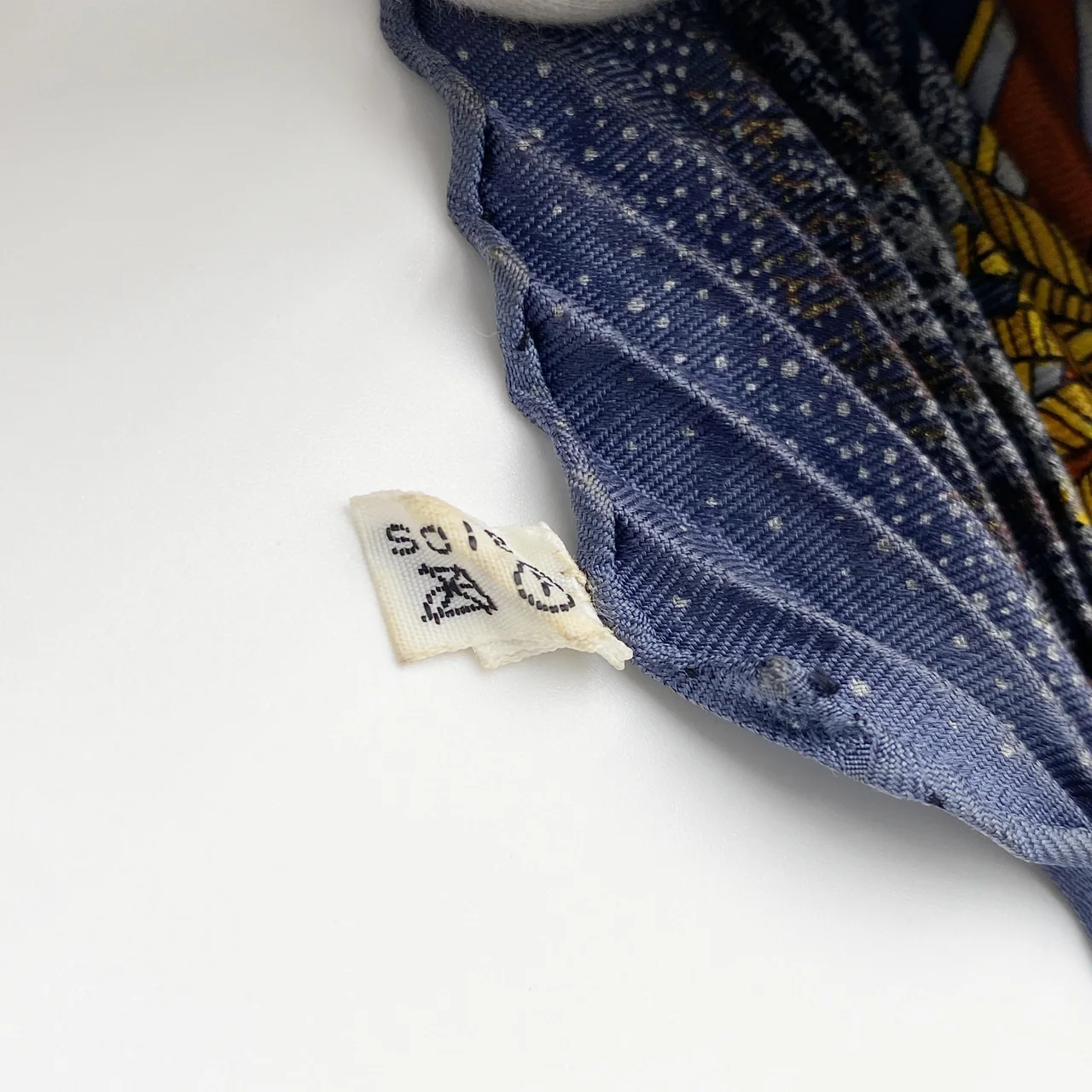 HERMES PLEATED SCARF (BLUE) view 4