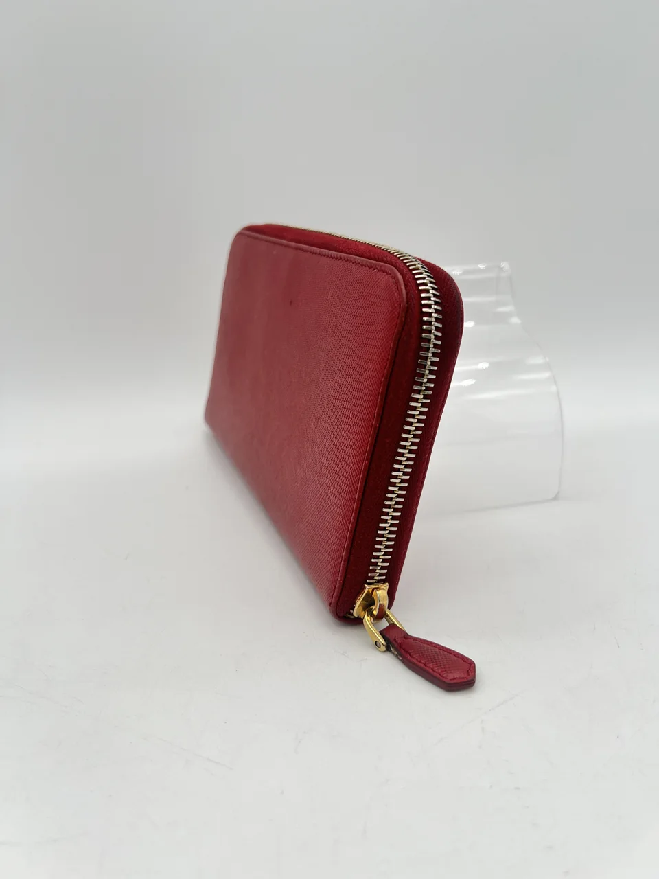 PRADA ROUND FASTENER LONG WALLET (RED) view 5