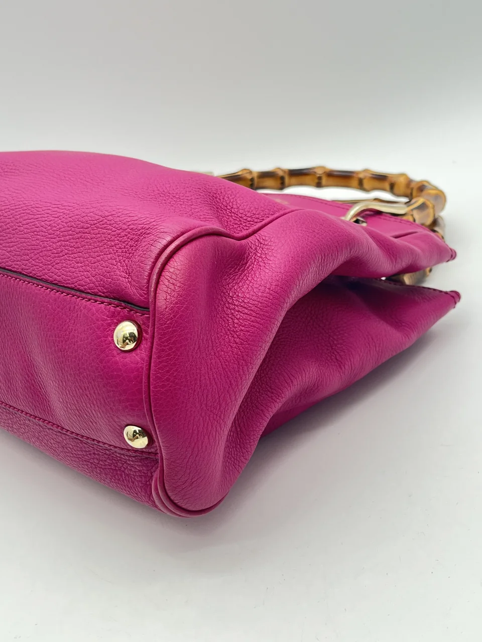 GUCCI BAMBOO TWO-WAY SHOULDER BAG (FUCHSIA PINK) view 6