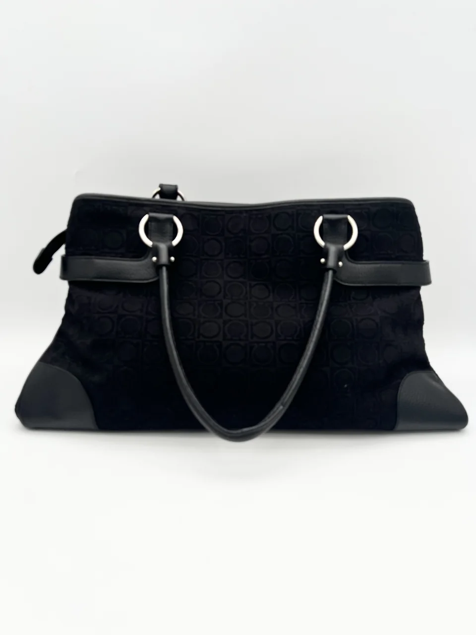 SALVATORE FERRAGAMO GANCINI TOTE BAG (BLACK) view 6