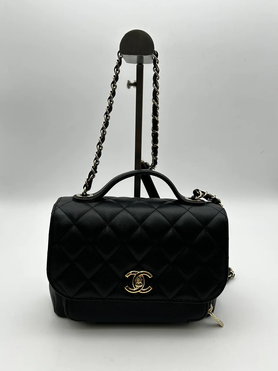 CHANEL CAVIAR TWO-WAY CHAIN SHOULDER BAG