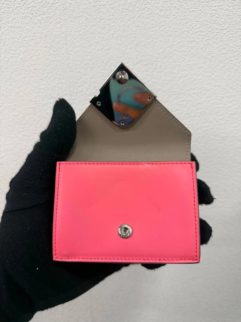 FENDI COMPACT WALLET (PINK/GRAY) view 5